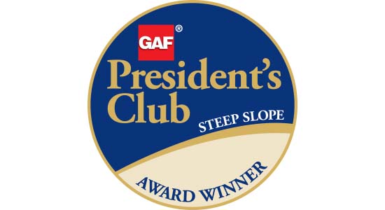 GAF President’s Club Steep Slope Award